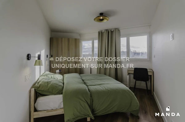 Chambre dans 5 pièces meublé 15 Place Georges Braque, Argenteuil - 1e étage - 9m²