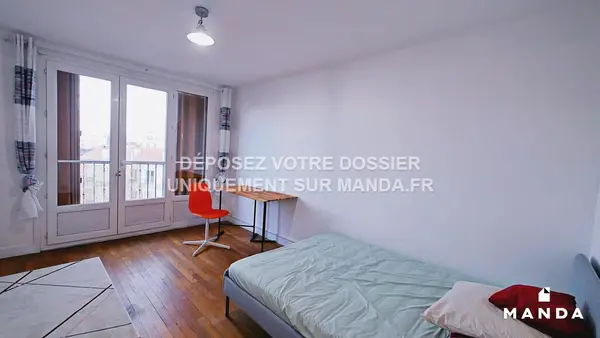 Chambre dans 4 pièces meublé 17 Rue de la Gare, Ivry-sur-Seine - 6e étage - 15m² - Lot n°40