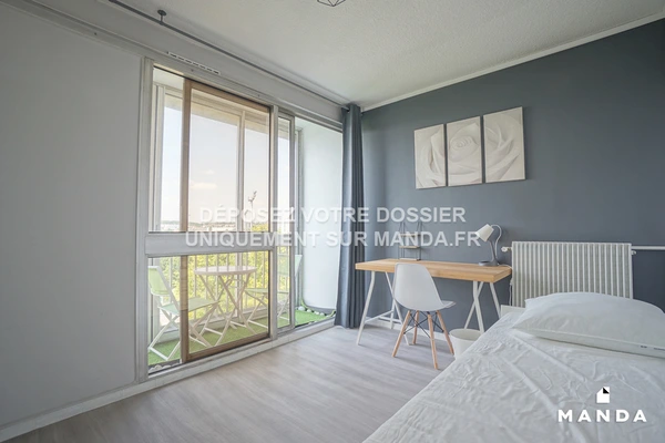Chambre dans 4 pièces meublé 6 Place Jules Verne, Pierrefitte-sur-Seine - 6e étage - 11m²