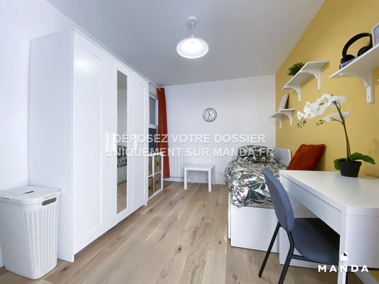 Chambre dans 6 pièces meublé 19 Allée de la Sebille, Cergy - RDC - 11m²