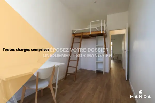 Chambre dans 6 pièces meublé 3 rue Edmond Rostand, Marseille - 4e étage - 10m²