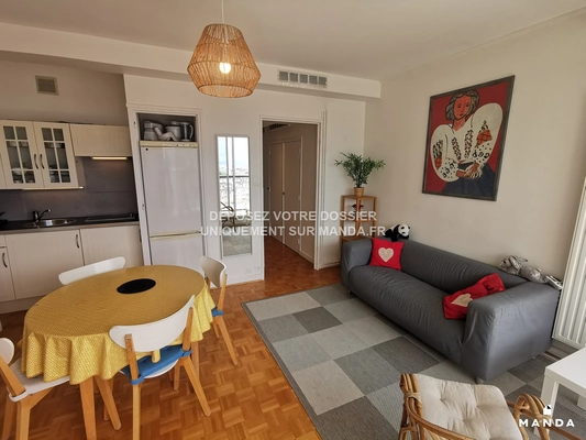 2 pièces meublé 15 Boulevard Maréchal Leclerc, Grenoble - 19e étage - 36m²