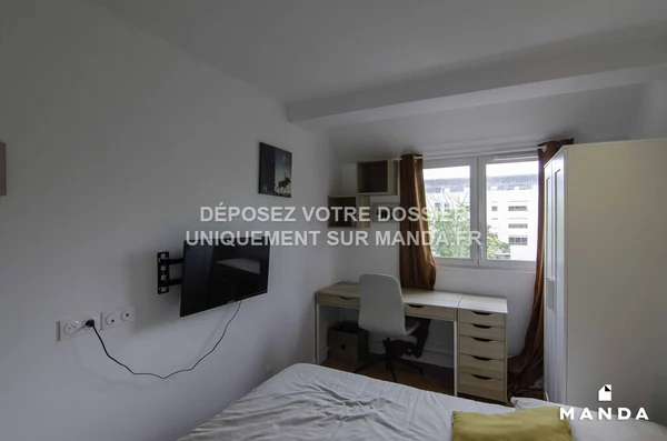 Chambre dans 4 pièces meublé 2 Rue Du Ponceau, Cergy - 3e étage - 11m²