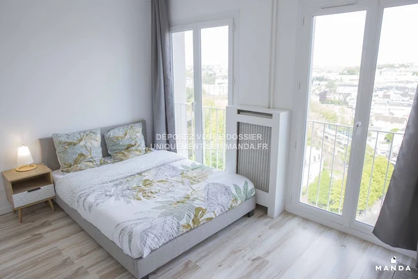 Chambre dans 5 pièces meublé 2 Rue Maurice Dampierre, Saint-Ouen-l'Aumône - 16e étage - 14m²