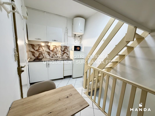 Studio meublé 60 Rue Saint-Pierre, Marseille - RDC - 13m² - Lot n°-1