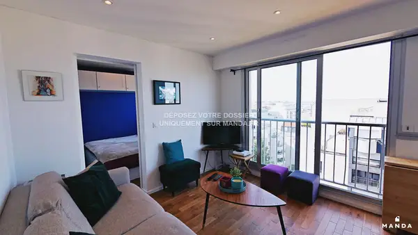 2 pièces meublé 285 Rue de Belleville, Paris - 7e étage - 27m²