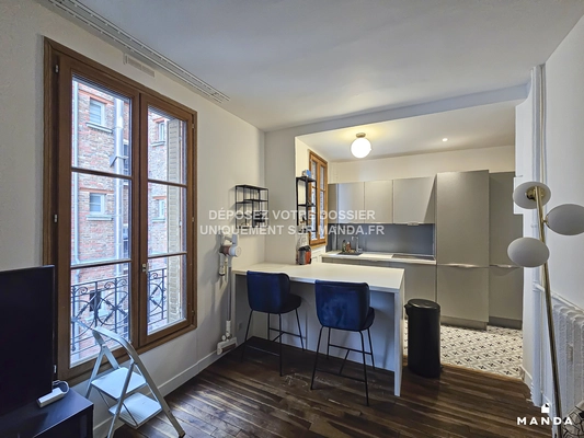2 pièces meublé 8 Rue Jules Dumien, Paris - 2e étage - 29m²