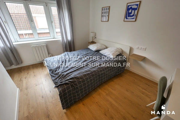 Chambre dans 7 pièces meublé 19 Rue De L'amiral Courbet, Lille - 1e étage - 11m²