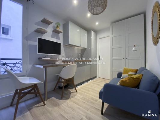 Studio meublé 54 Rue Gauthey, Paris - 1er étage - 17m² - Lot n°37