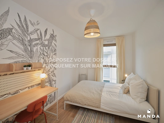 Chambre dans 4 pièces meublé 1 Rue Madeleine Riffaud, Stains - 3e étage - 12m²