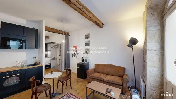 Studio meublé 21 Rue Gensan, Bordeaux - Rez-de-chaussée - 29m²