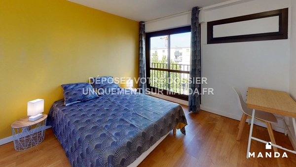 Chambre dans 5 pièces meublé 79 Boulevard du Tertre, Nantes - 3e étage - 12m²